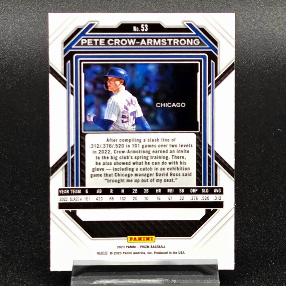 Pete Crow-Armstrong Bowman 1st Edition Prizm RC Chicago Cubs Star - Picture 7 of 7